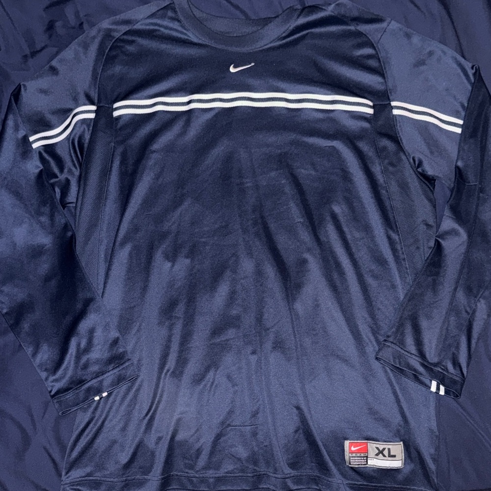 Nike Men's Dark Blue Long Sleeve Tee